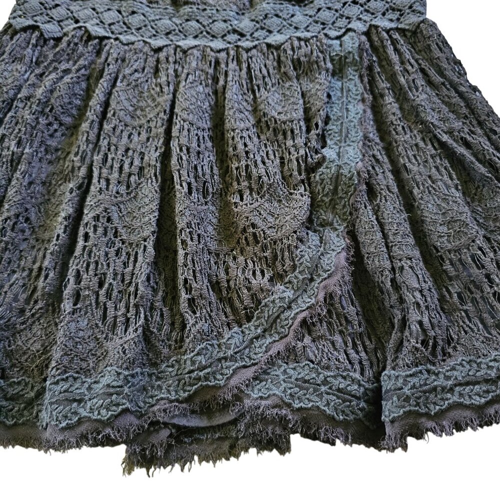 Free People Women's Black Crochet Sleeveless Dress With Inner Lining size XS - Picture 9 of 13